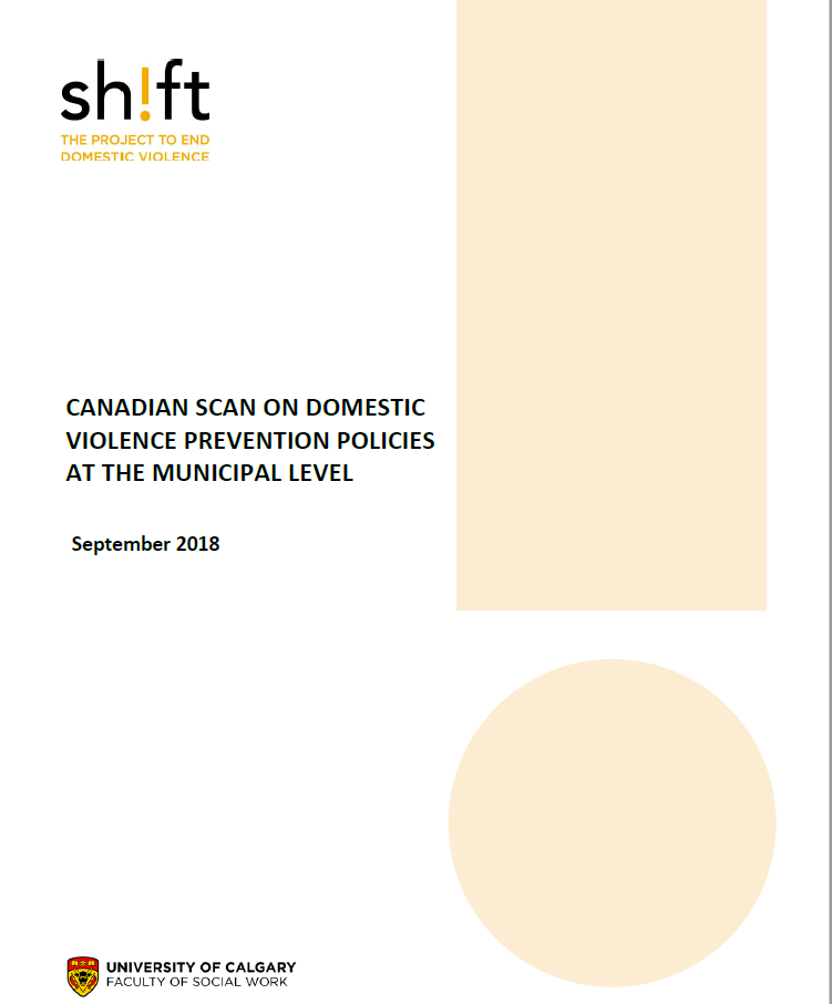 Canadian Scan on Domestic Violence Prevention Policies at the Municipal Level