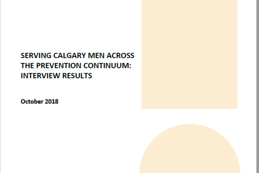 Serving Calgary Men across the Prevention Continuum: Interview Results