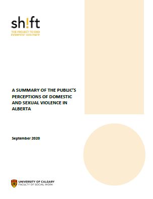 A Summary of the Public’s Perceptions of Domestic and Sexual Violence in Alberta