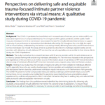 Perspectives on delivering safe and equitable trauma-focused intimate partner violence interventions via virtual means: A qualitative study during COVID-19 pandemic