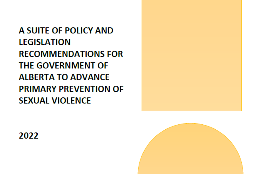 A suite of policy and legislation recommendations for the government of Alberta to advance primary prevention of sexual violence
