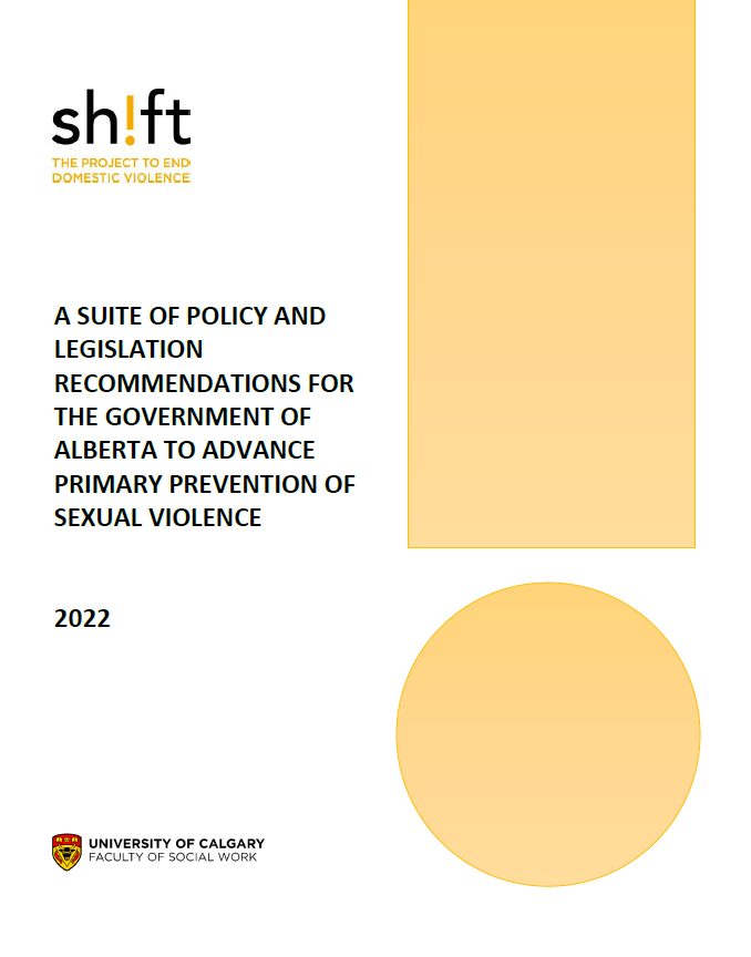 A suite of policy and legislation recommendations for the government of Alberta to advance primary prevention of sexual violence