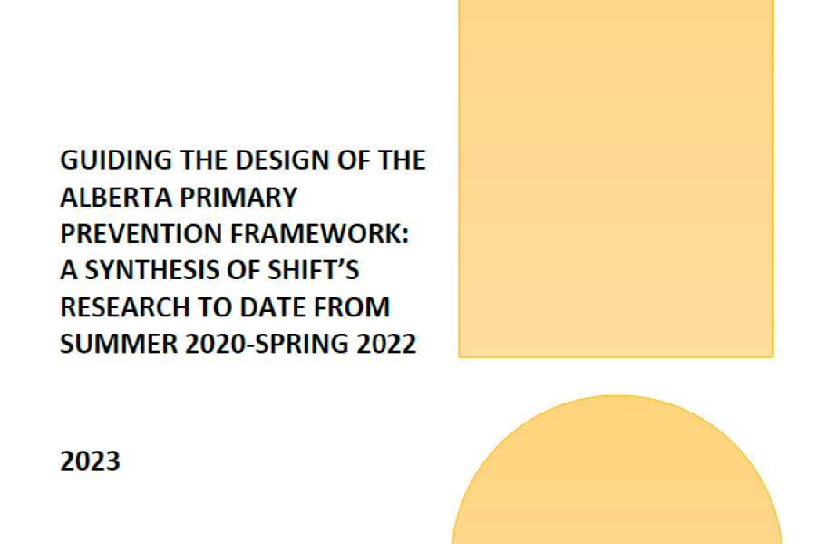 Guiding the design of the Alberta primary prevention framework: A synthesis of shift’s research to date from summer 2020-spring 2022
