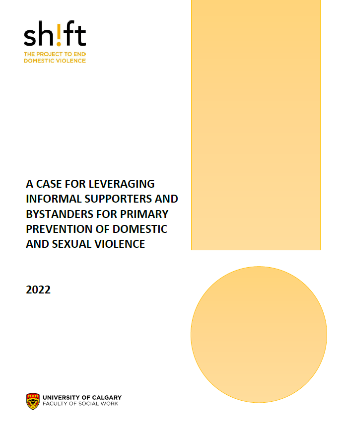 A case for leveraging informal supporters and bystanders for primary prevention of domestic and sexual violence