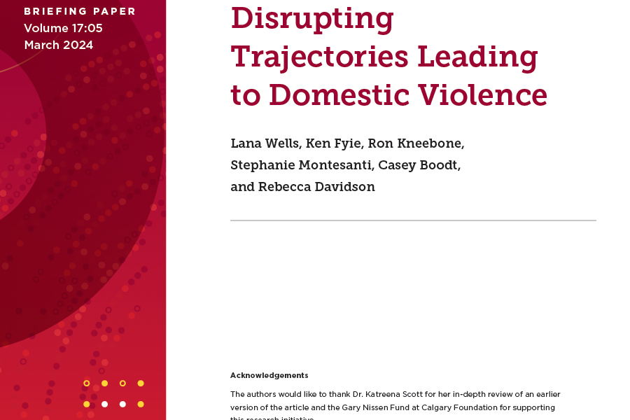 Disrupting Trajectories Leading to Domestic Violence